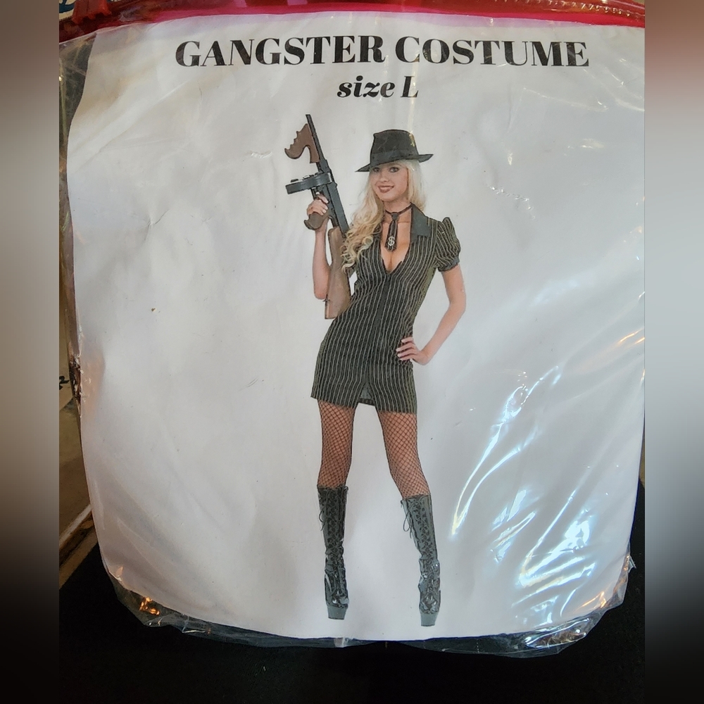 Charades Women's Gangster Costume Large